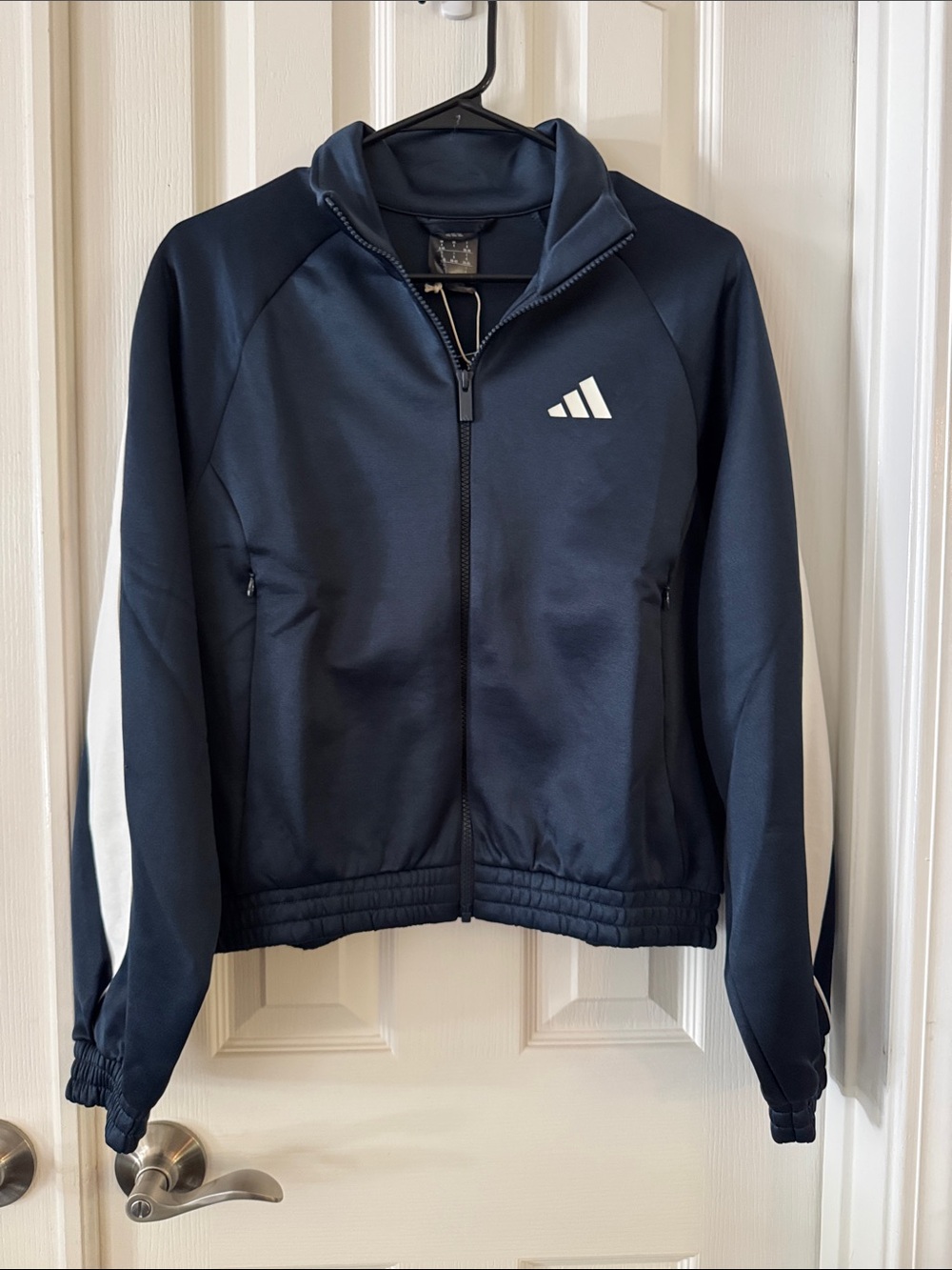 Adidas Green and White Full-Zip Track Jacket and matching track pants.